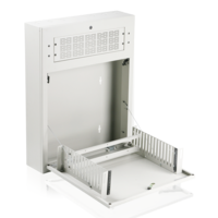 3RU TILT OUT HALF RACK WALL CABINET FOR IN-WALL OR SURFACE MOUNT/ NEUTRAL GRAY COLOR